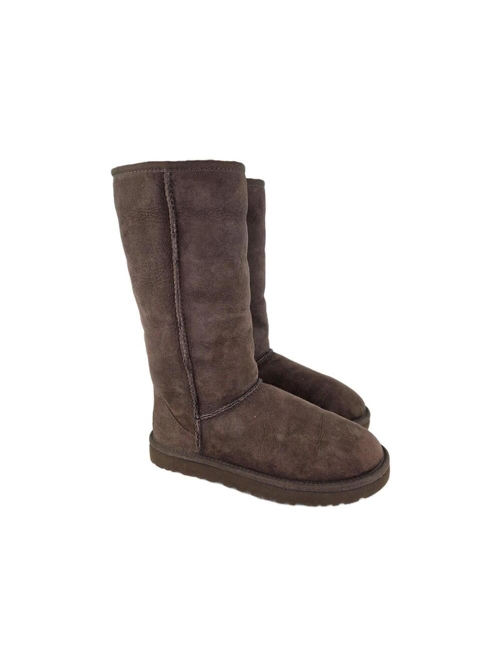 UGG Classic Tall II Chocolate Suede Boots US 7 Women’s Fur Lined Boot